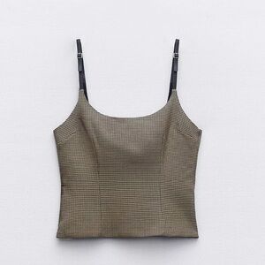 Zara Houndstooth Women's Top